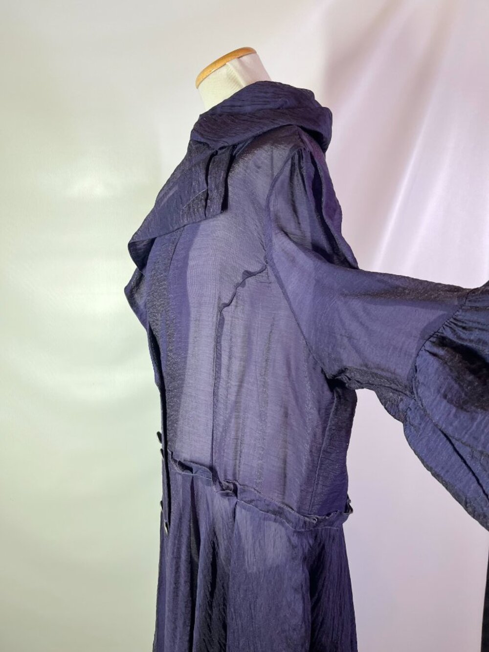 Design Today's Size 2XL Sheer Purple Coat Double-Breasted - Picture 9 of 10